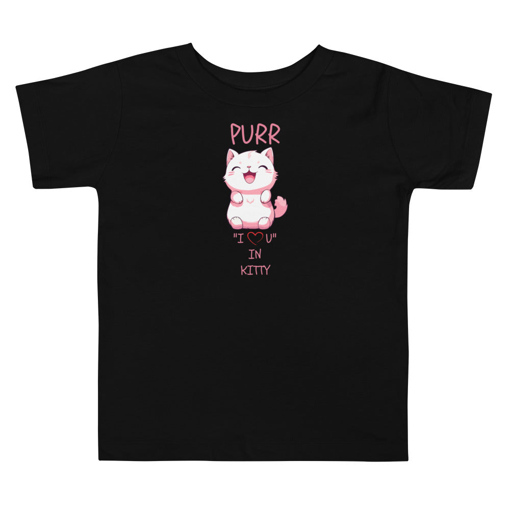PURR "I LOVE U" IN KITTY Toddler Short Sleeve Tee