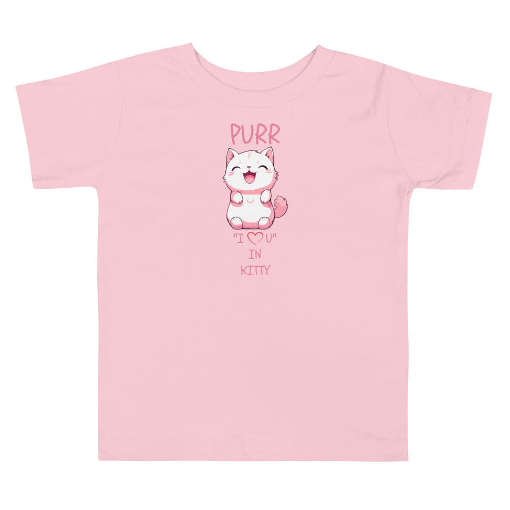 PURR "I LOVE U" IN KITTY Toddler Short Sleeve Tee