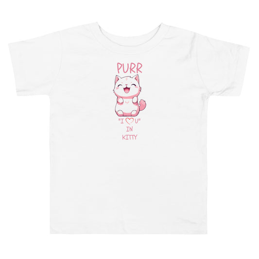 PURR "I LOVE U" IN KITTY Toddler Short Sleeve Tee