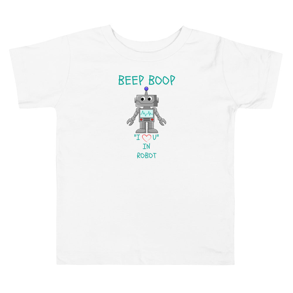 BEEP BOOP "I LOVE U" IN ROBOT Toddler Short Sleeve Tee