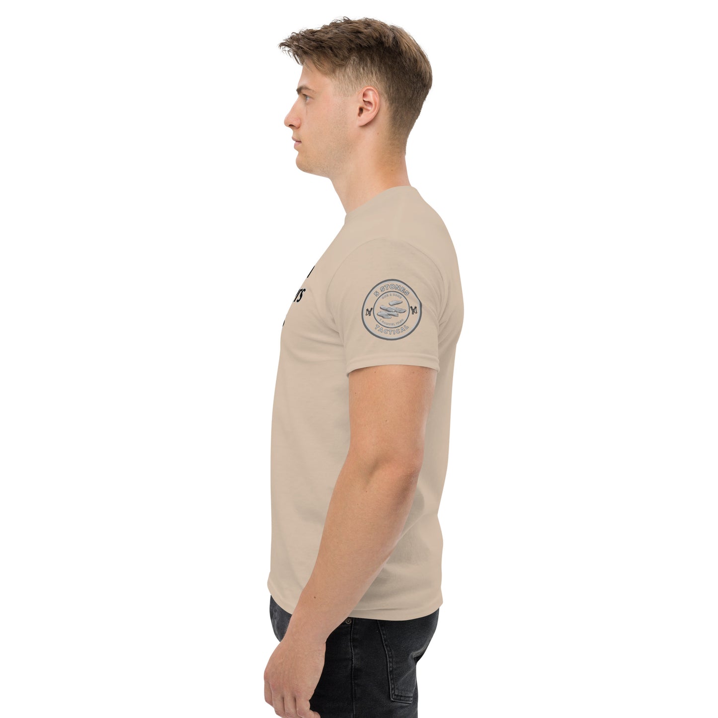 1 Goliath 4 Brothers 5 Stones (Chest) 5 Stones Tactical (Left Arm) Unisex Classic Tee