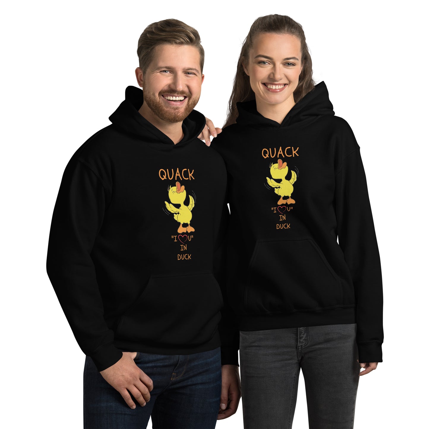 QUACK "I LOVE YOU" IN DUCK Unisex Hoodie