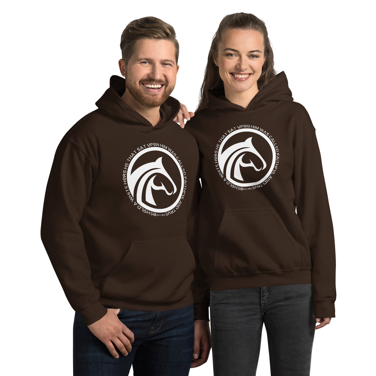 Revelation 19:11 And Behold A White Horse He That Sat Upon Him Was Called Faithful and True Unisex Hoodie