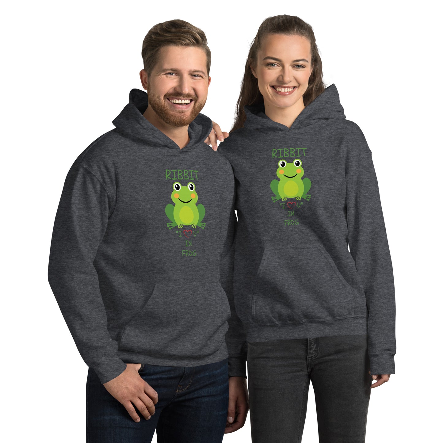RIBBIT "I LOVE U" IN FROG Unisex Hoodie