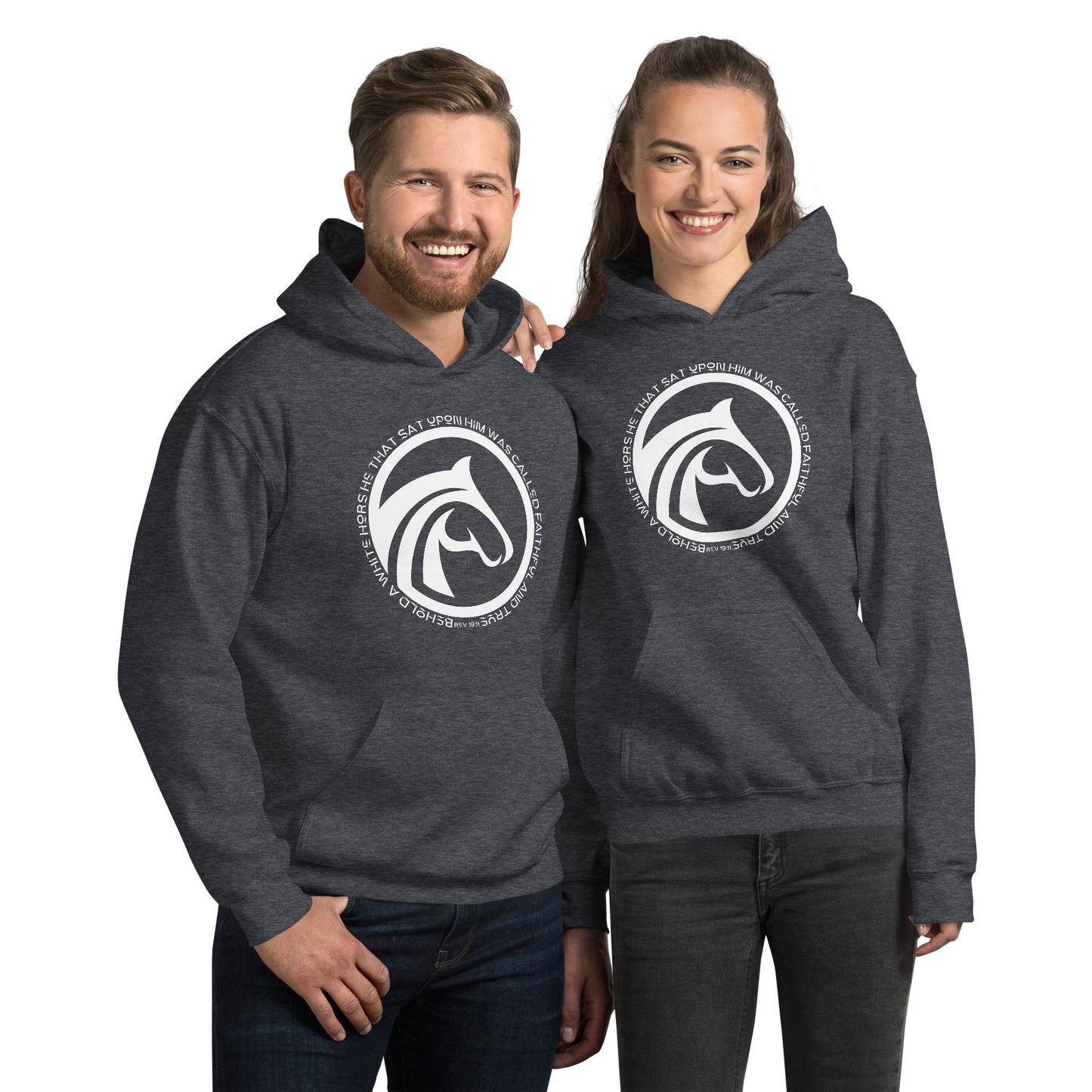 Revelation 19:11 And Behold A White Horse He That Sat Upon Him Was Called Faithful and True Unisex Hoodie