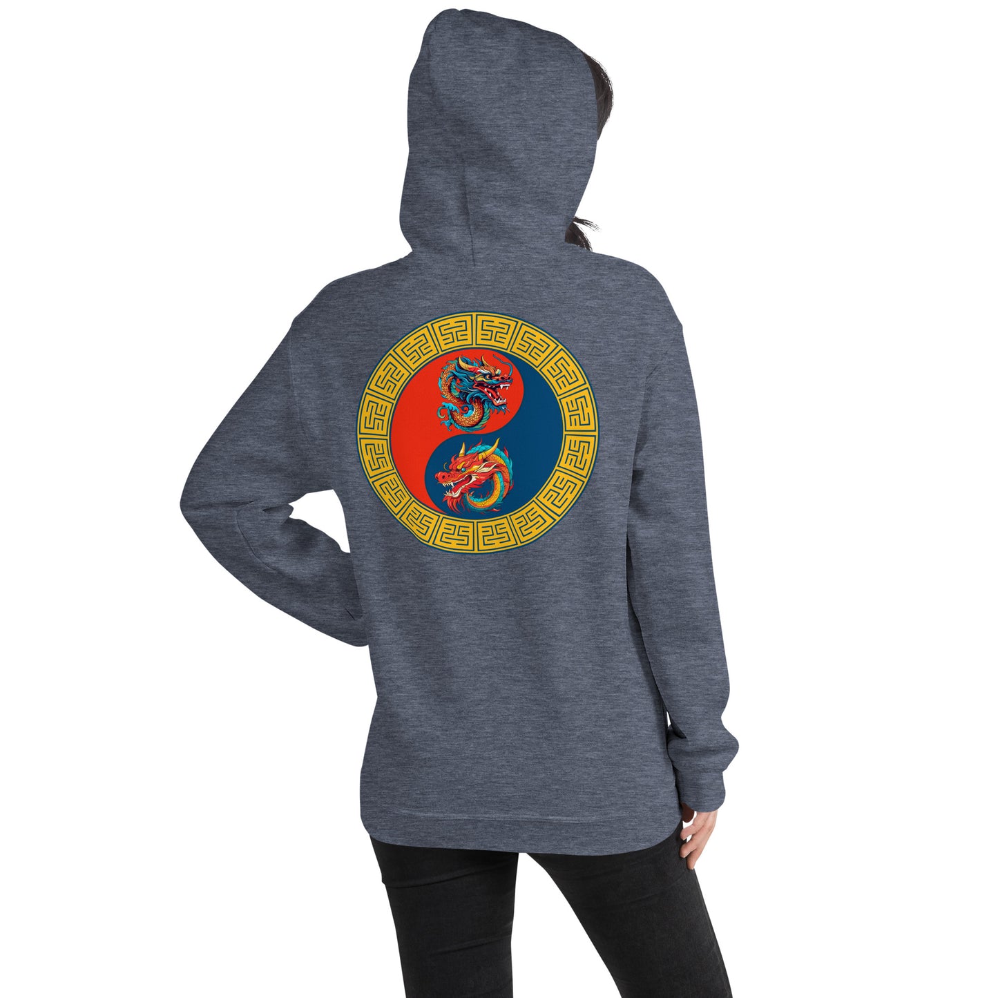 Double Dragon Yin Yang Unisex Hoodie
