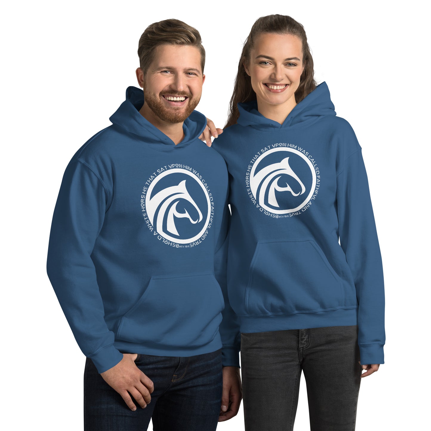Revelation 19:11 And Behold A White Horse He That Sat Upon Him Was Called Faithful and True Unisex Hoodie