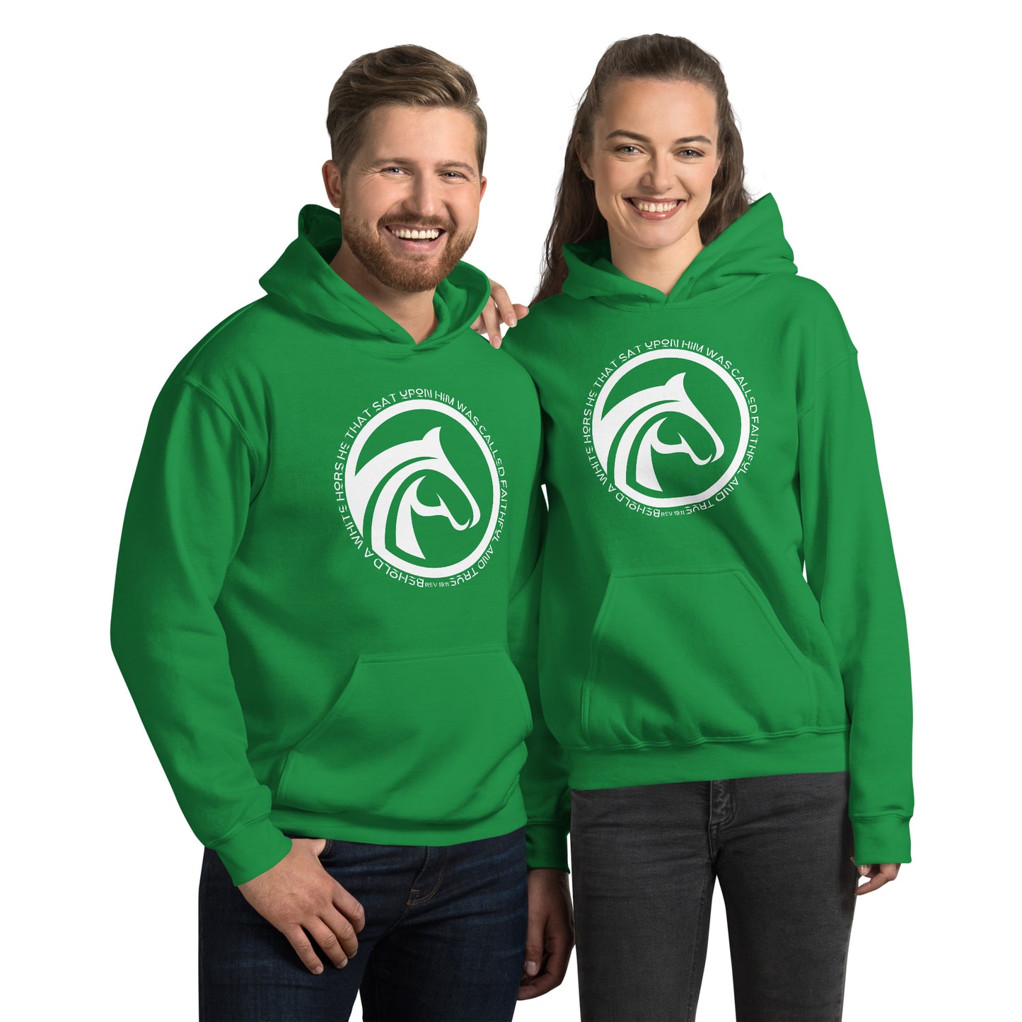 Revelation 19:11 And Behold A White Horse He That Sat Upon Him Was Called Faithful and True Unisex Hoodie