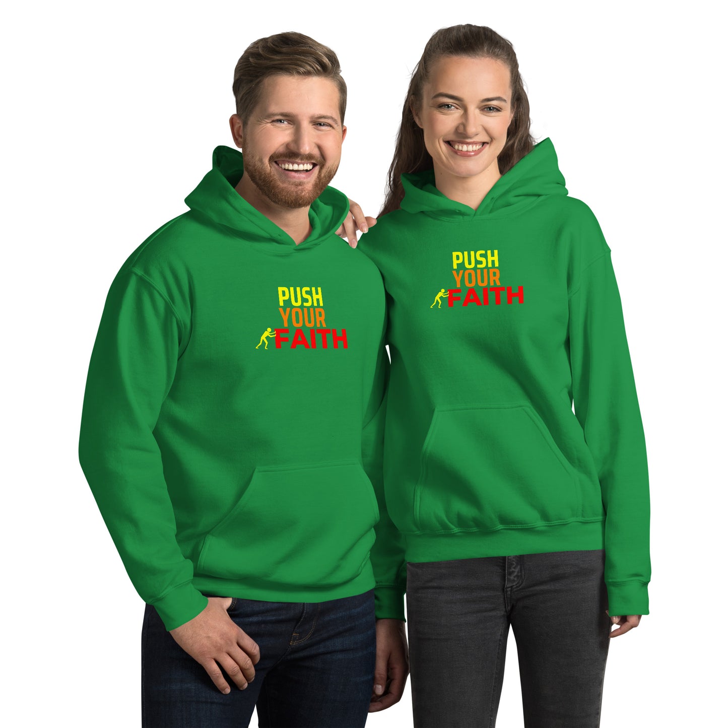 Push Your Faith (Person) Unisex Hoodie