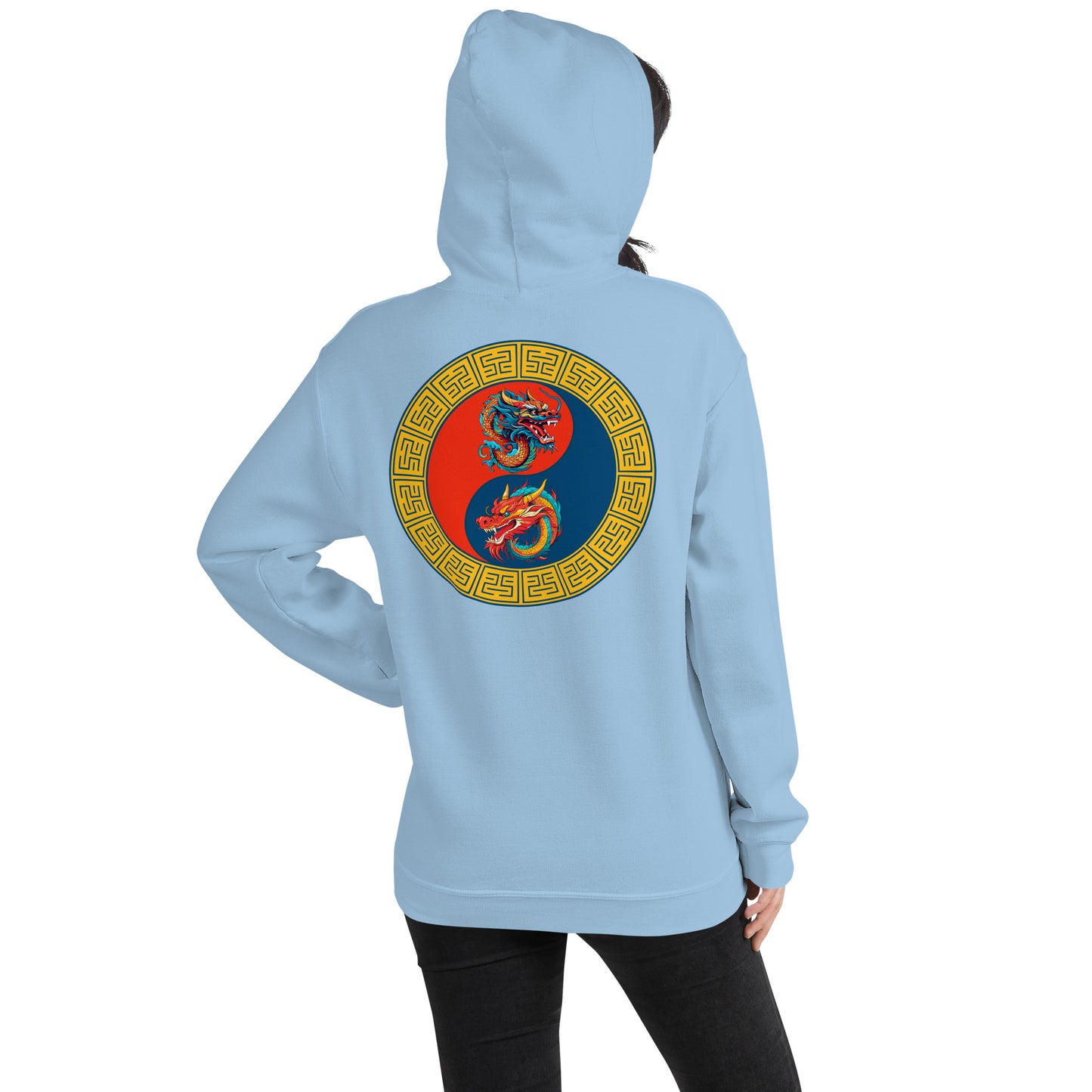 Double Dragon Yin Yang Unisex Hoodie