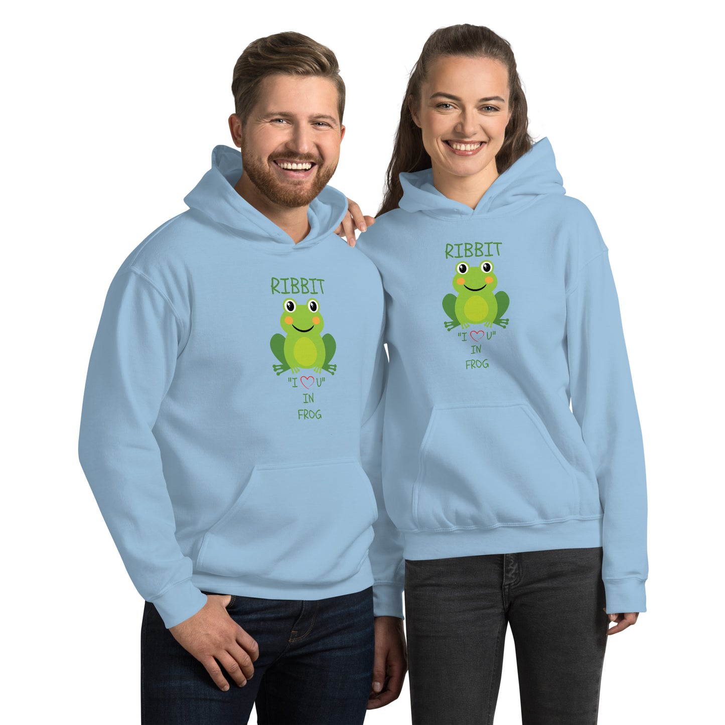RIBBIT "I LOVE U" IN FROG Unisex Hoodie