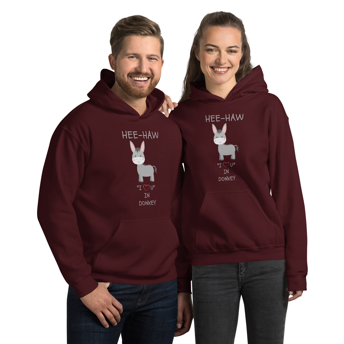 HEE-HAW "I LOVE U" IN DONKEY Unisex Hoodie