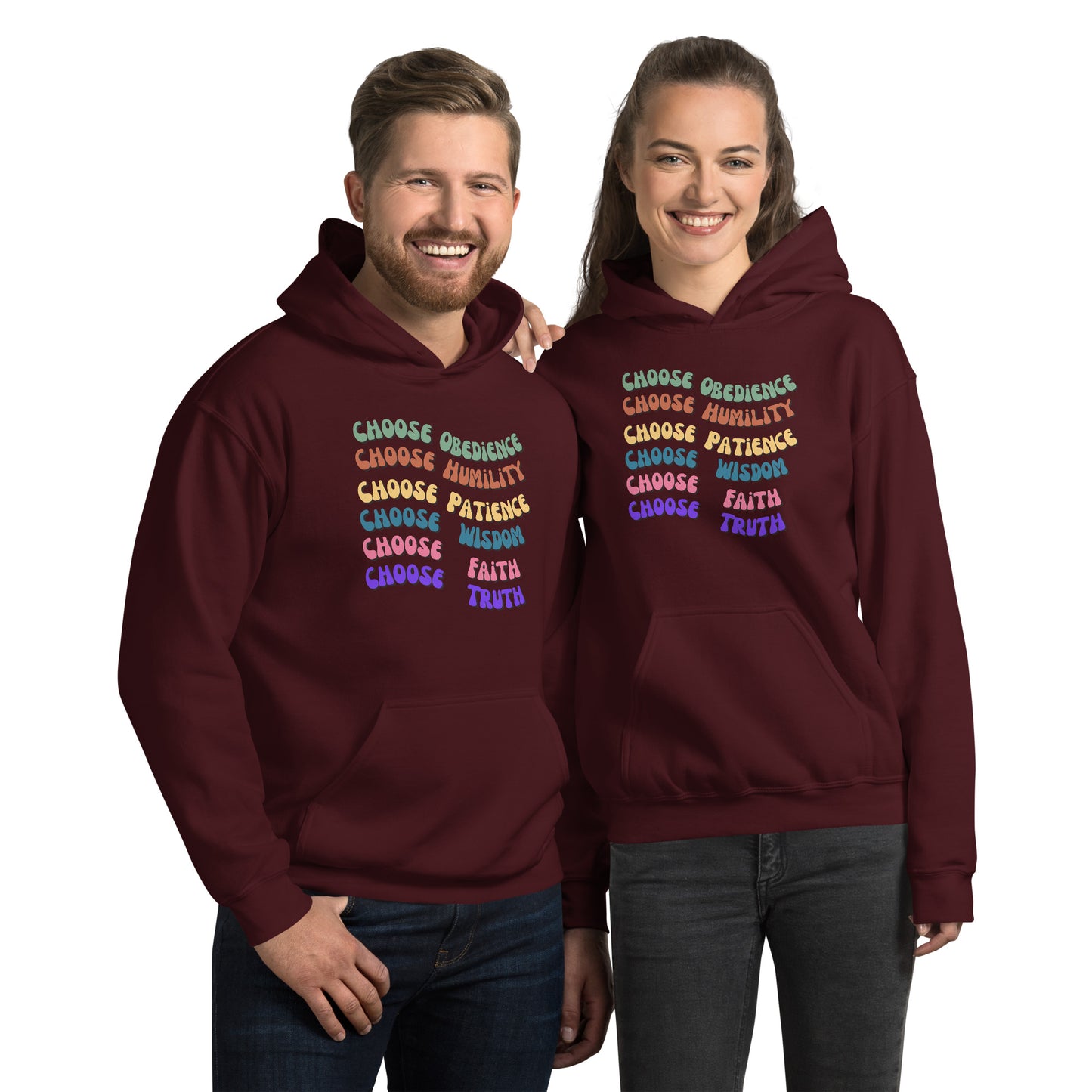 Choose Obedience Humility Patience Wisdom Faith Truth Unisex Hoodie
