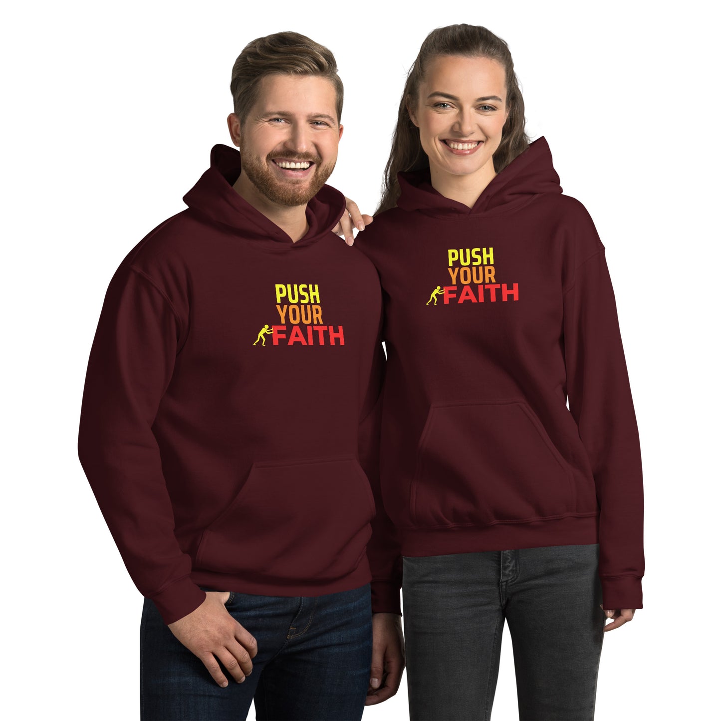 Push Your Faith (Person) Unisex Hoodie