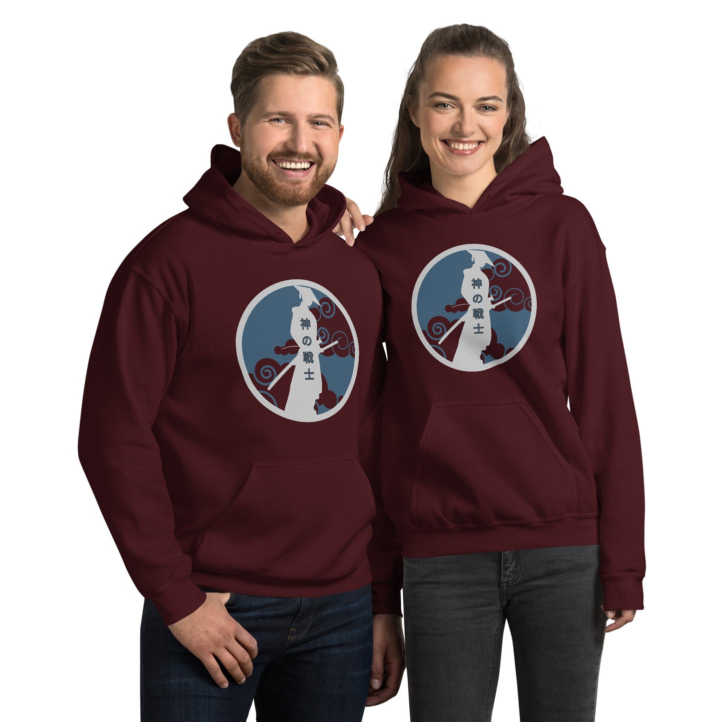 GOD'S Warrior Blue and Silver (Japanese) Unisex Hoodie
