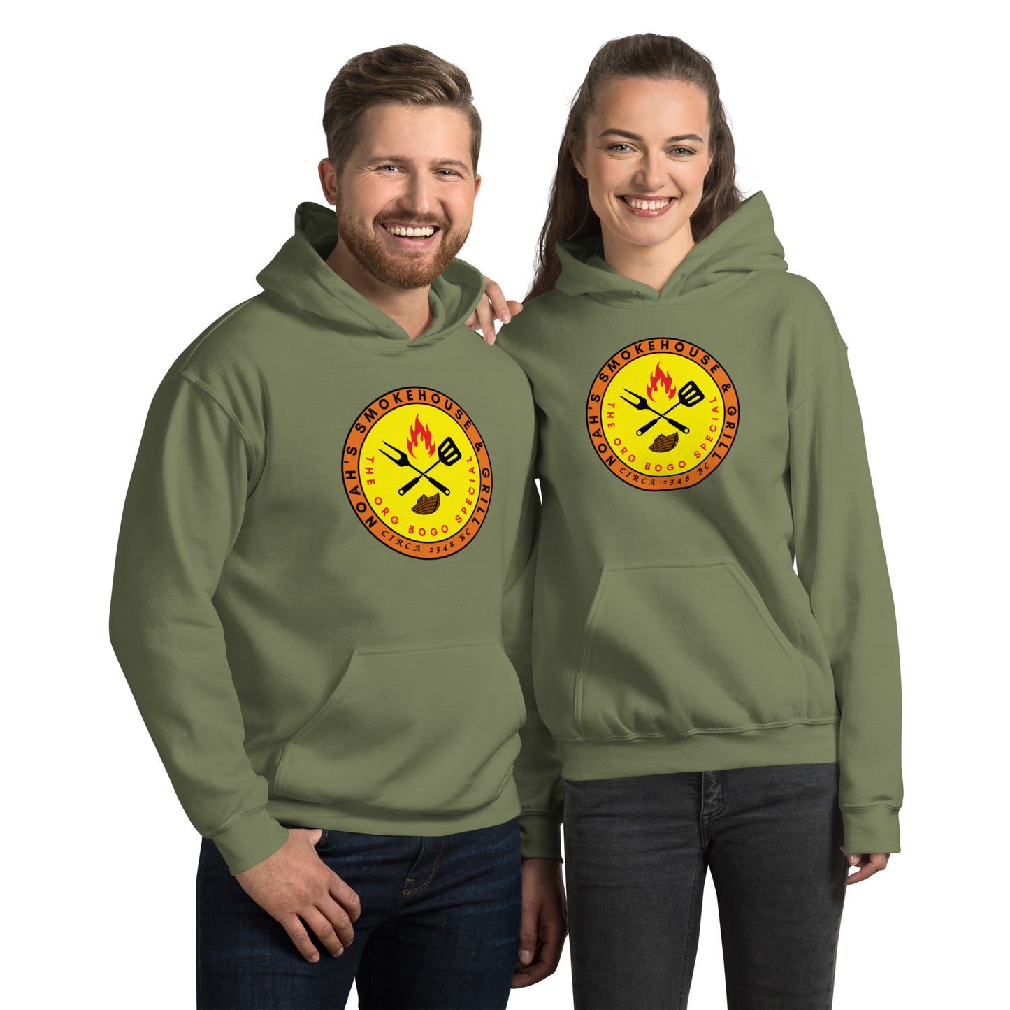 Noah's Smokehouse & Grill - The Org BOGO Special Circa 2348 BC Unisex Hoodie