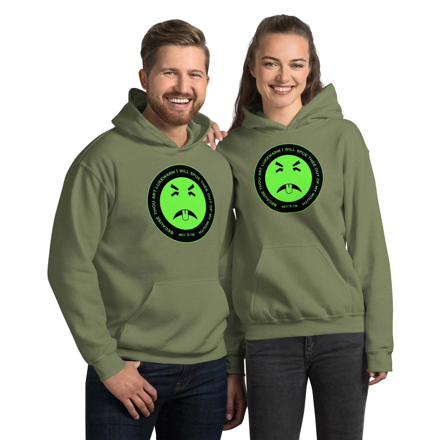 Rev 3:16 Because Thou Art Lukewarm I Will Spue Thee Out Of My Mouth Unisex Hoodie