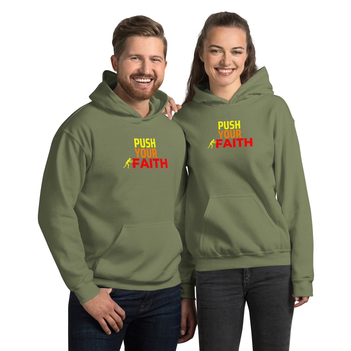 Push Your Faith (Person) Unisex Hoodie