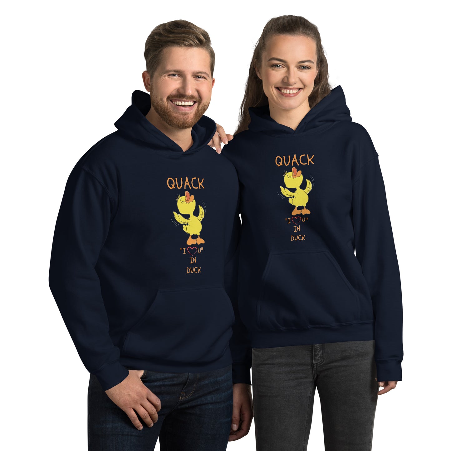 QUACK "I LOVE YOU" IN DUCK Unisex Hoodie