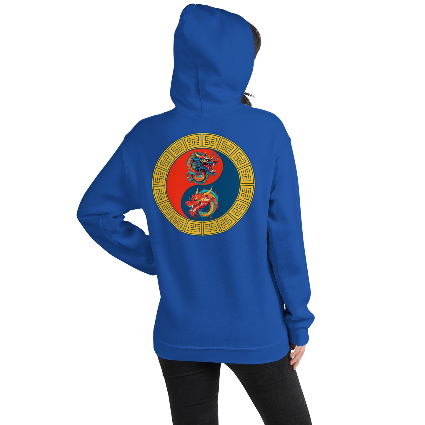 Double Dragon Yin Yang Unisex Hoodie