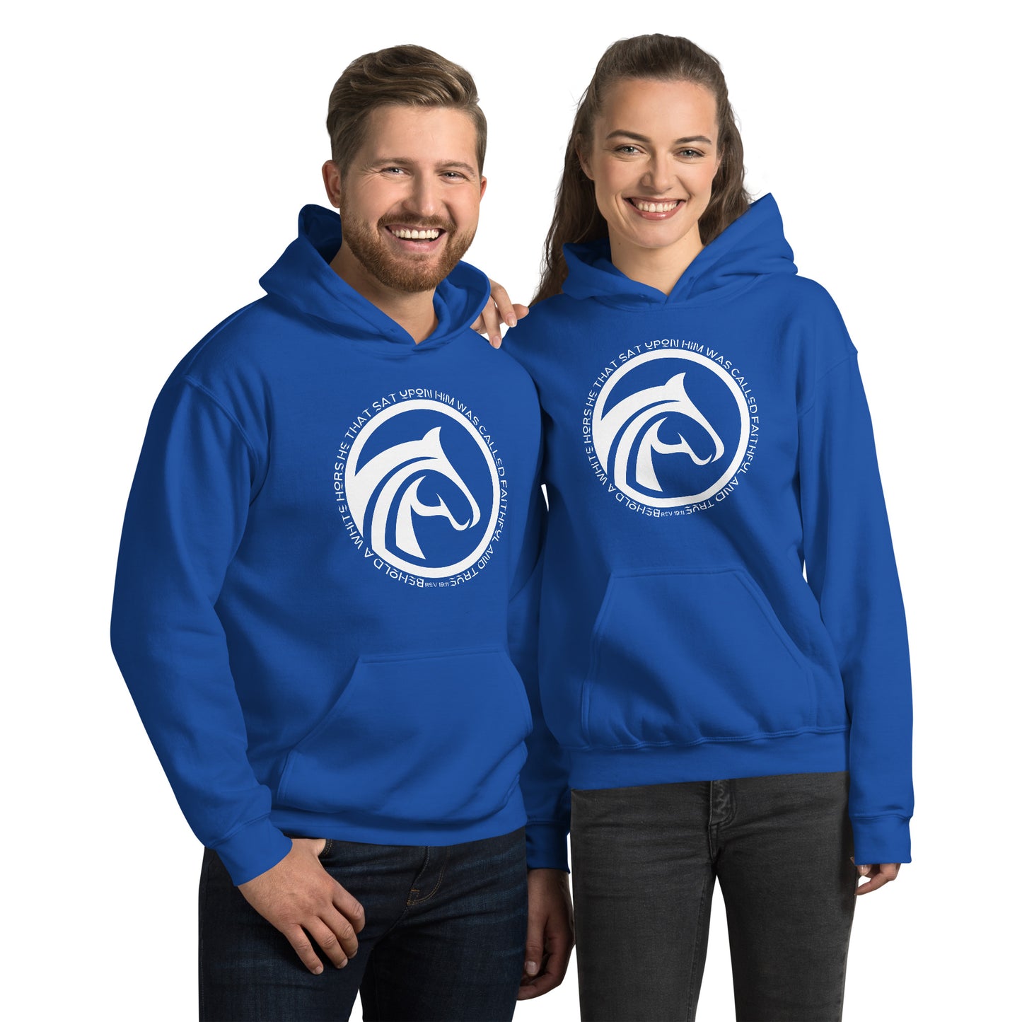 Revelation 19:11 And Behold A White Horse He That Sat Upon Him Was Called Faithful and True Unisex Hoodie
