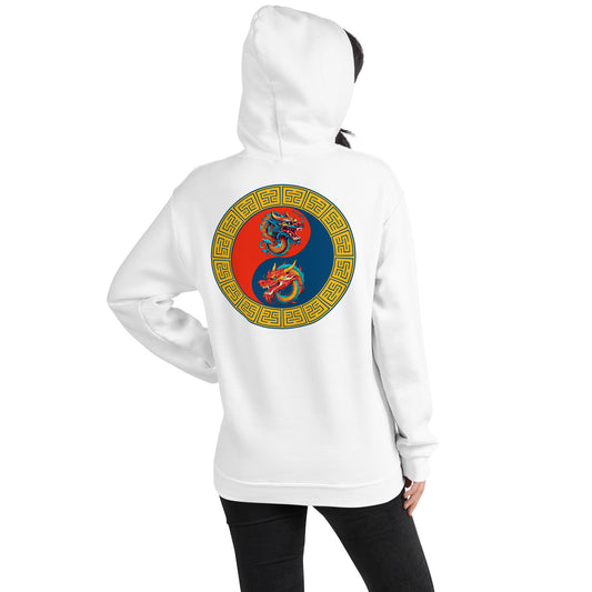 Double Dragon Yin Yang Unisex Hoodie