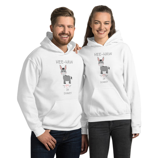 HEE-HAW "I LOVE U" IN DONKEY Unisex Hoodie