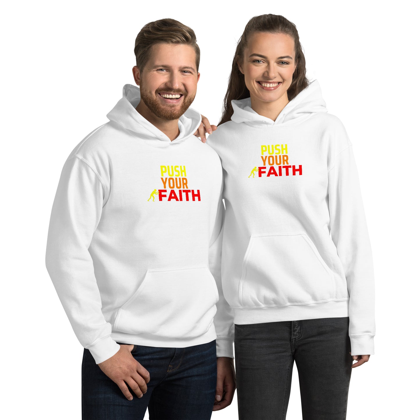Push Your Faith (Person) Unisex Hoodie