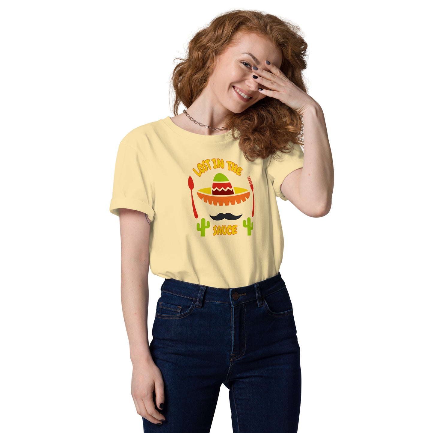 LOST IN THE SAUCE Sombrero Women's Organic Cotton T-Shirt