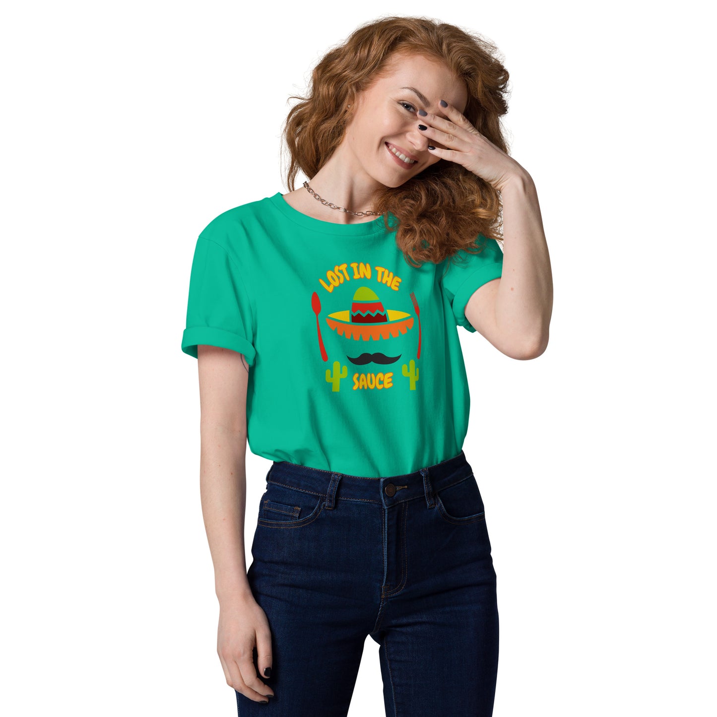 LOST IN THE SAUCE Sombrero Women's Organic Cotton T-Shirt