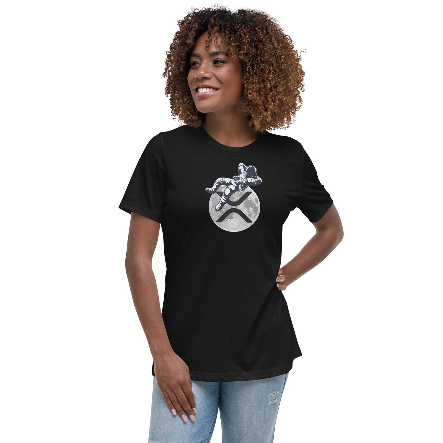 XRP MOON ASTRONAUT Women's Relaxed T-Shirt