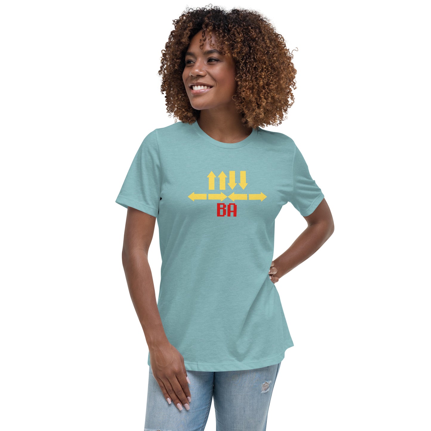 Up Up Dn Dn LF RT LF RT B A Women's Relaxed T-Shirt