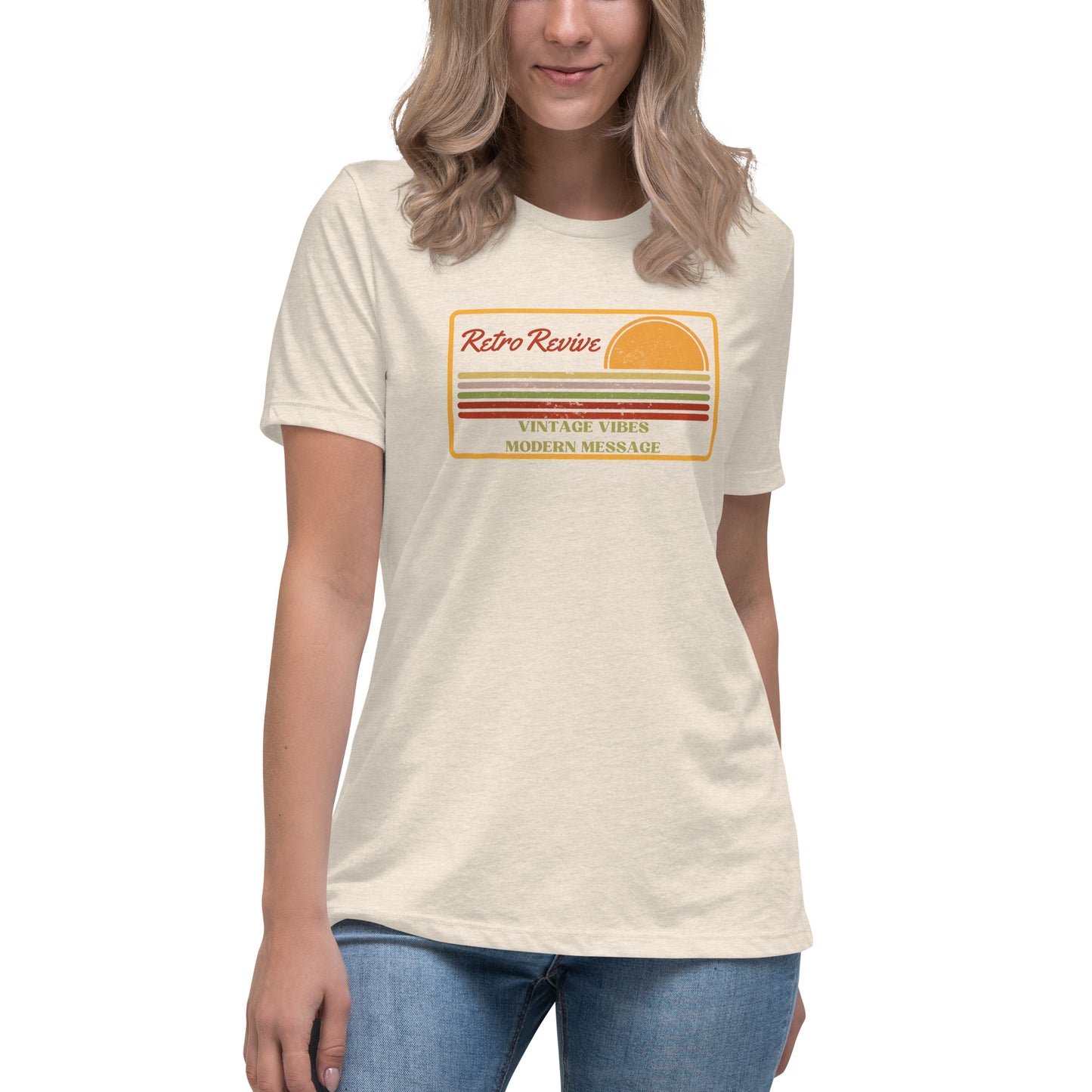 RetroRevive Vintage Vibes Modern Message Women's Relaxed T-Shirt