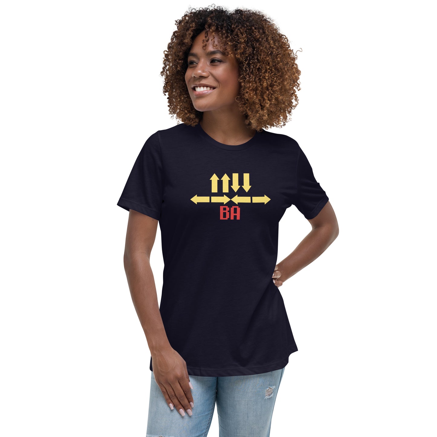 Up Up Dn Dn LF RT LF RT B A Women's Relaxed T-Shirt