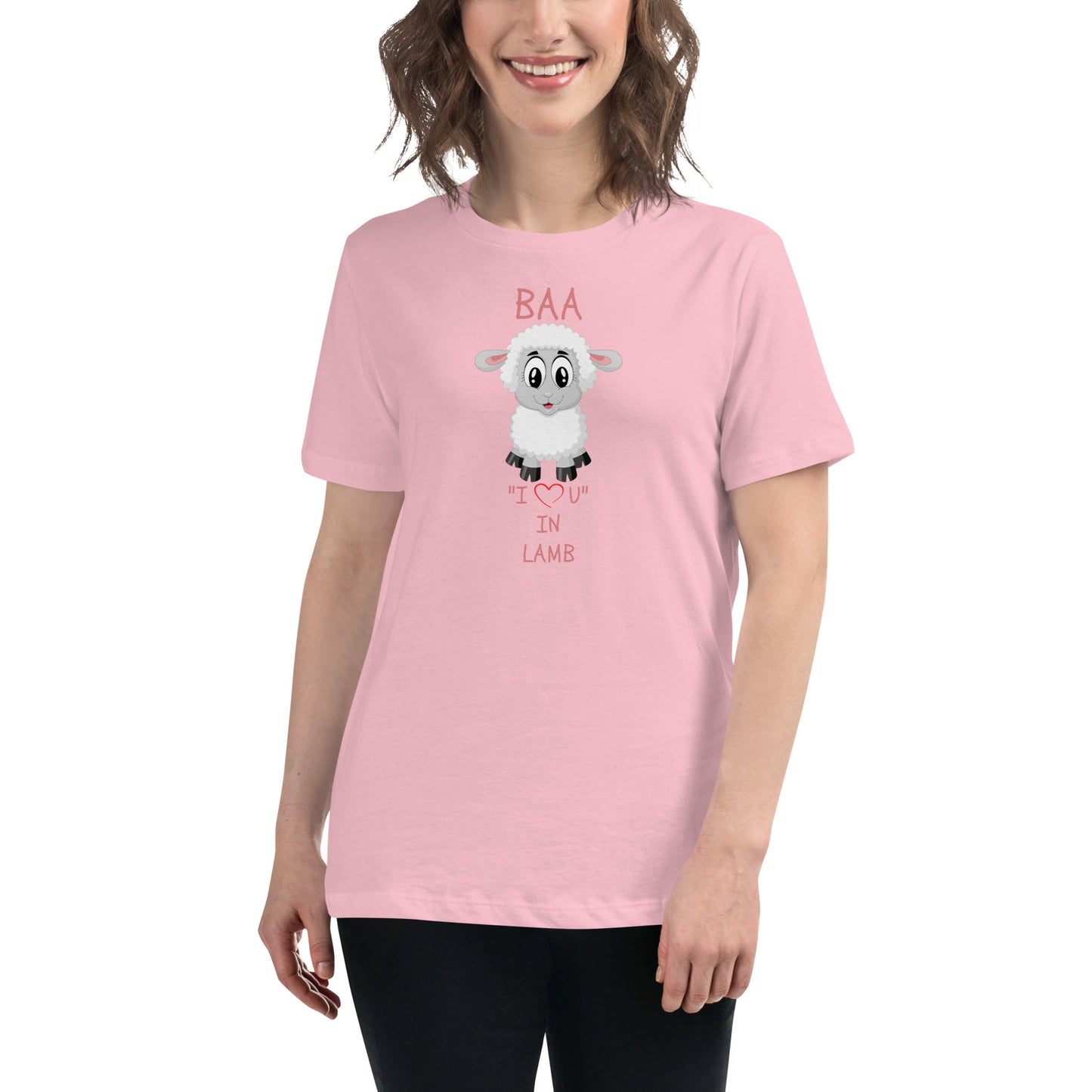 BAA "I LOVE U" IN LAMB Women's Relaxed T-Shirt