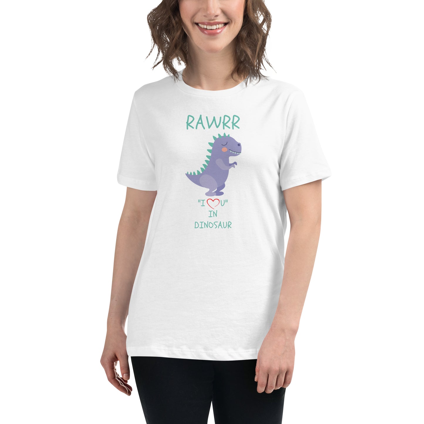 RAWRR "I Love You" In Dinosaur Women's Relaxed T-Shirt