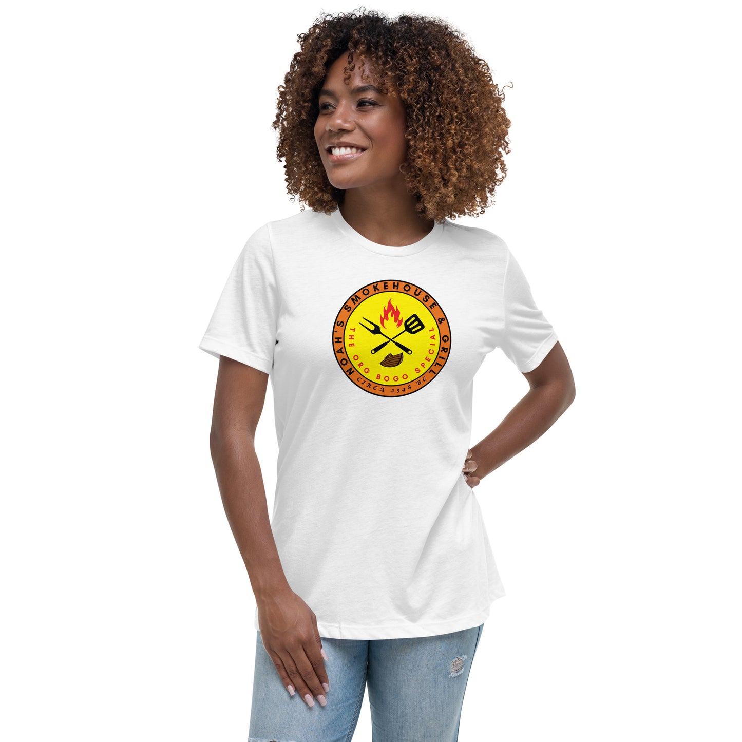 Noah's Smokehouse & Grill - The Org BOGO Special Circa 2348 BC Women's Relaxed T-Shirt
