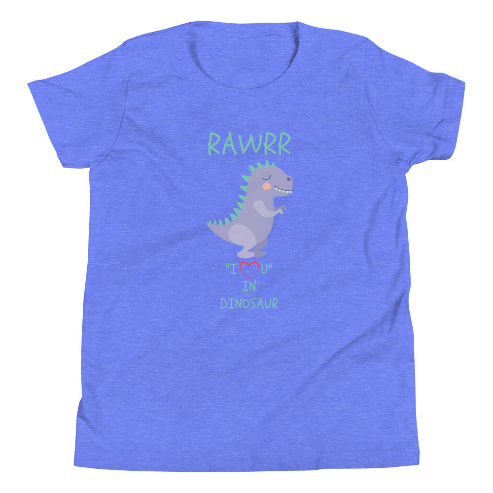 RAWRR "I Love You" In Dinosaur Youth Short Sleeve T-Shirt