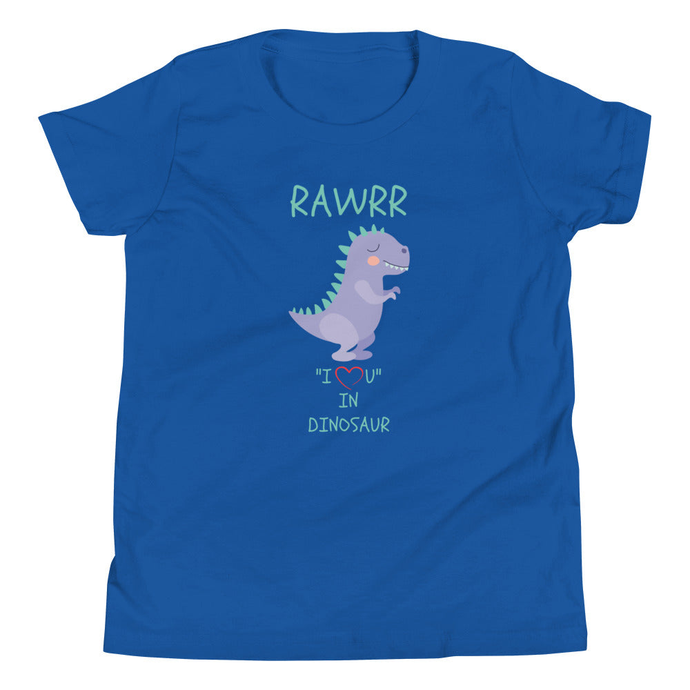 RAWRR "I Love You" In Dinosaur Youth Short Sleeve T-Shirt