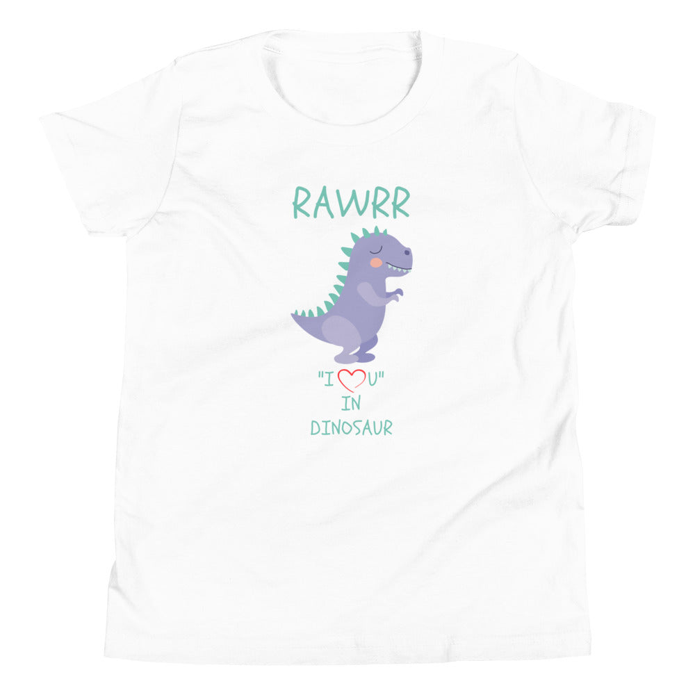RAWRR "I Love You" In Dinosaur Youth Short Sleeve T-Shirt