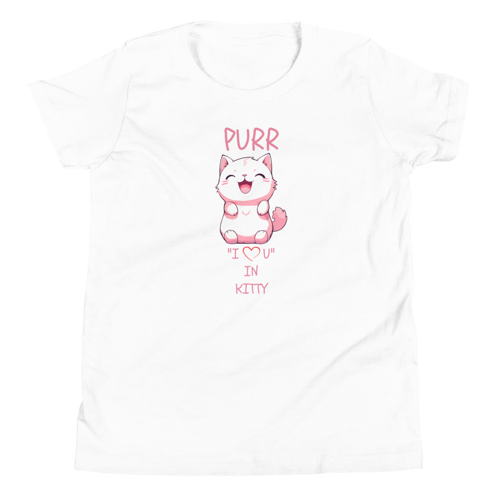 PURR "I LOVE U" IN KITTY Youth Short Sleeve T-Shirt
