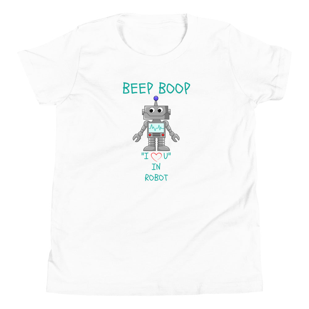 BEEP BOOP "I LOVE U" IN ROBOT Youth Short Sleeve T-Shirt
