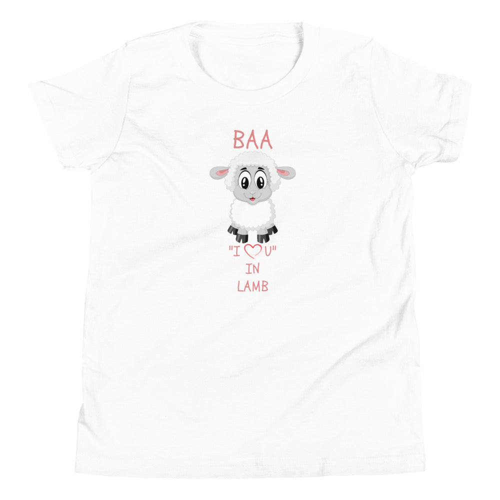 BAA "I LOVE U" IN LAMB Youth Short Sleeve T-Shirt