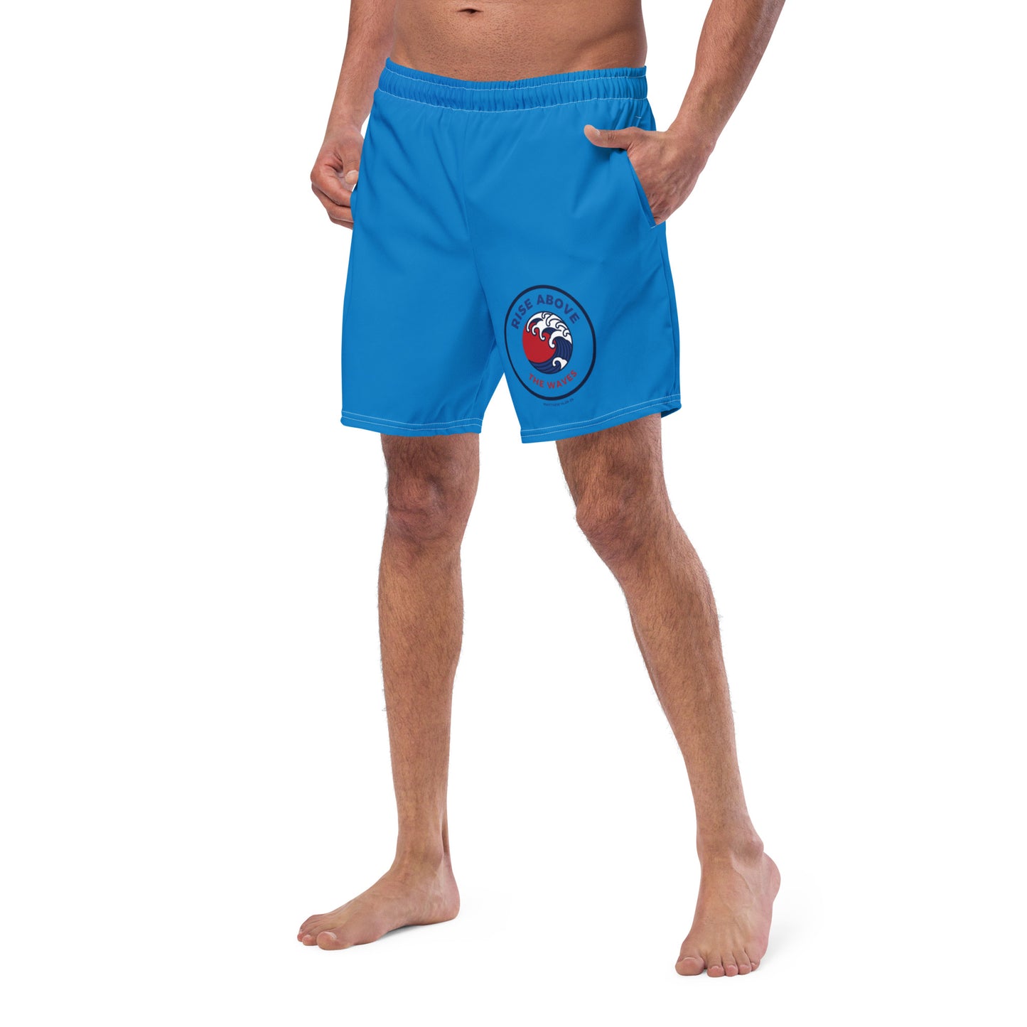 RISE ABOVE THE WAVES MATTHEW 14:28-29 Men's Swim Trunks