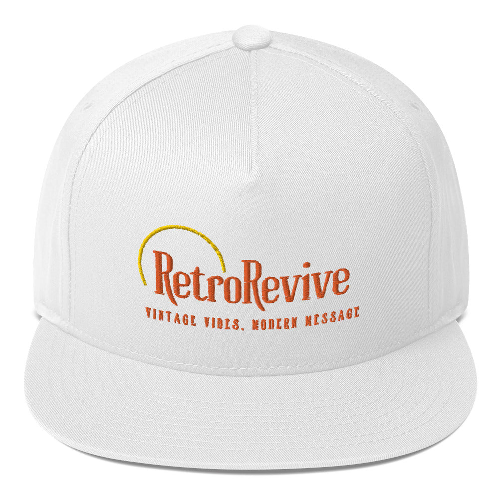 RetroRevive "Vintage Vibes, Modern Message" Flat Bill Cap