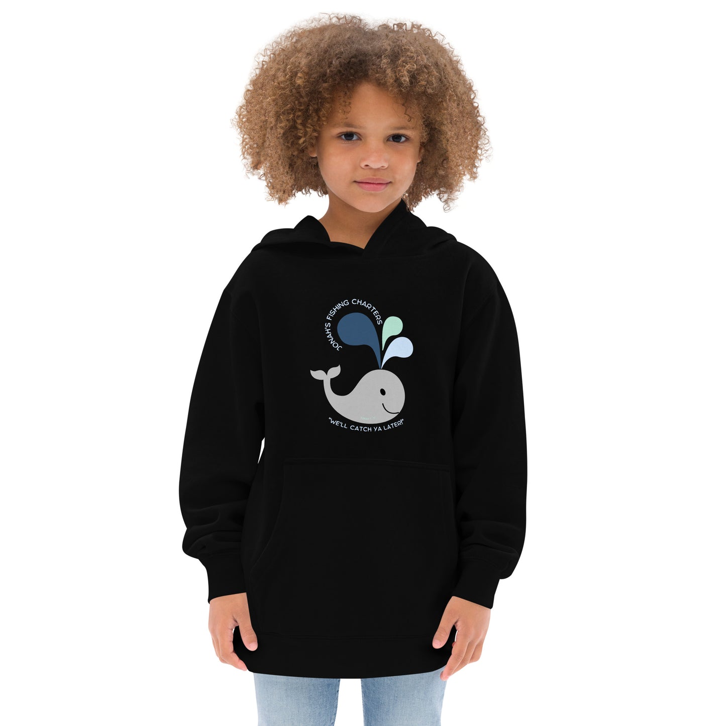 Jonah's Fishing Charters "We'll Catch Ya Later" Kids fleece hoodie