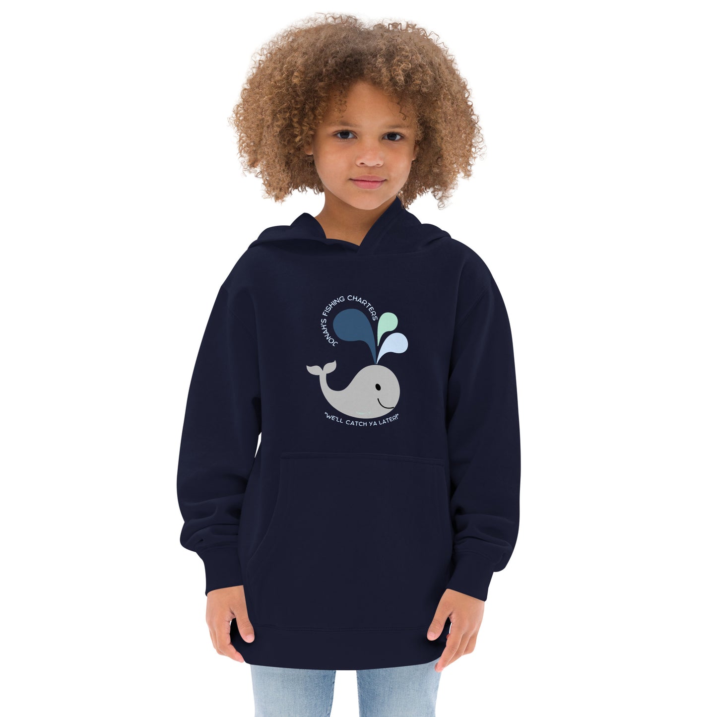 Jonah's Fishing Charters "We'll Catch Ya Later" Kids fleece hoodie