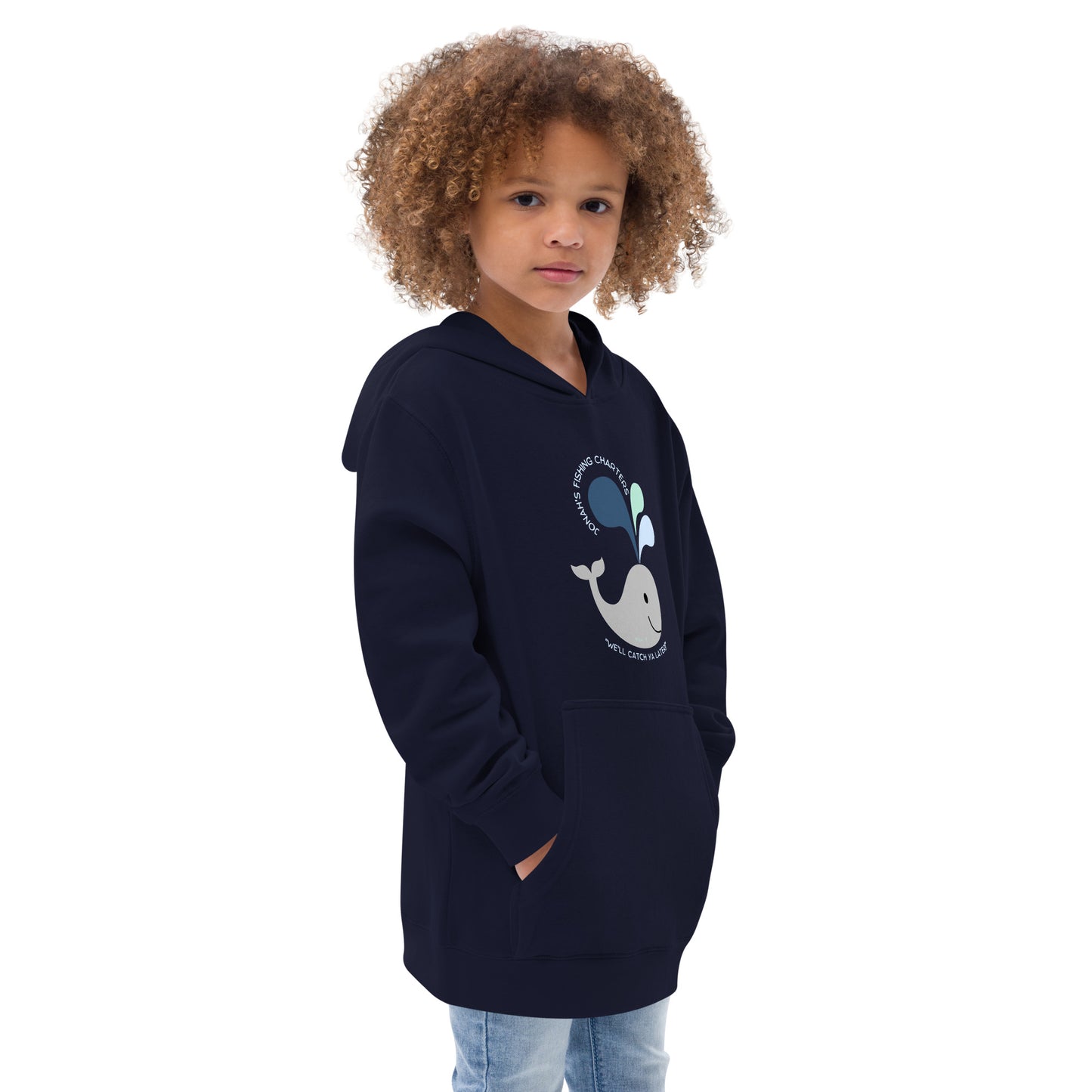 Jonah's Fishing Charters "We'll Catch Ya Later" Kids fleece hoodie