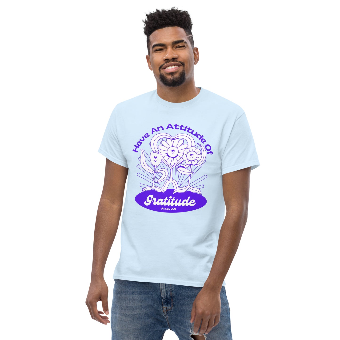 Have an Attitude of Gratitude Purple Men's Classic Tee