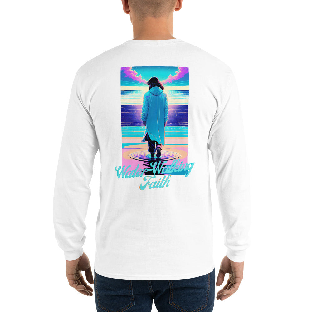 Water Walking Faith Men’s Long Sleeve Shirt